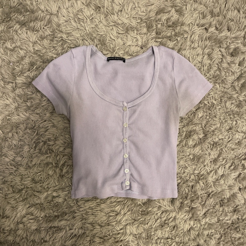 Brandy Melville purple button down shirt